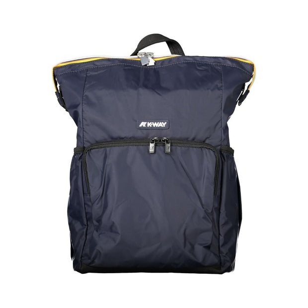 Blue Polyamide Men Backpack