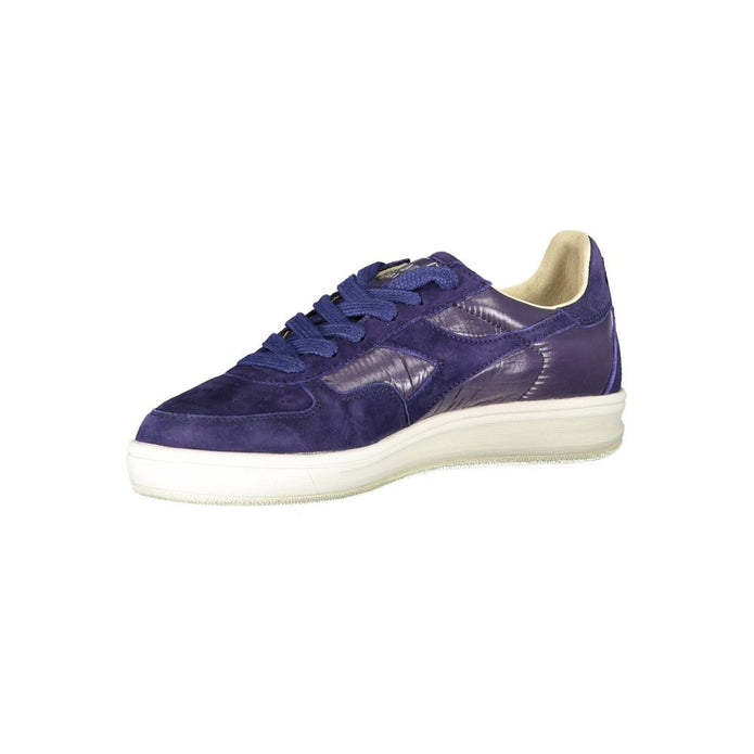 Blue Leather Women Sneaker