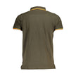 Green Cotton Men Polo Shirt