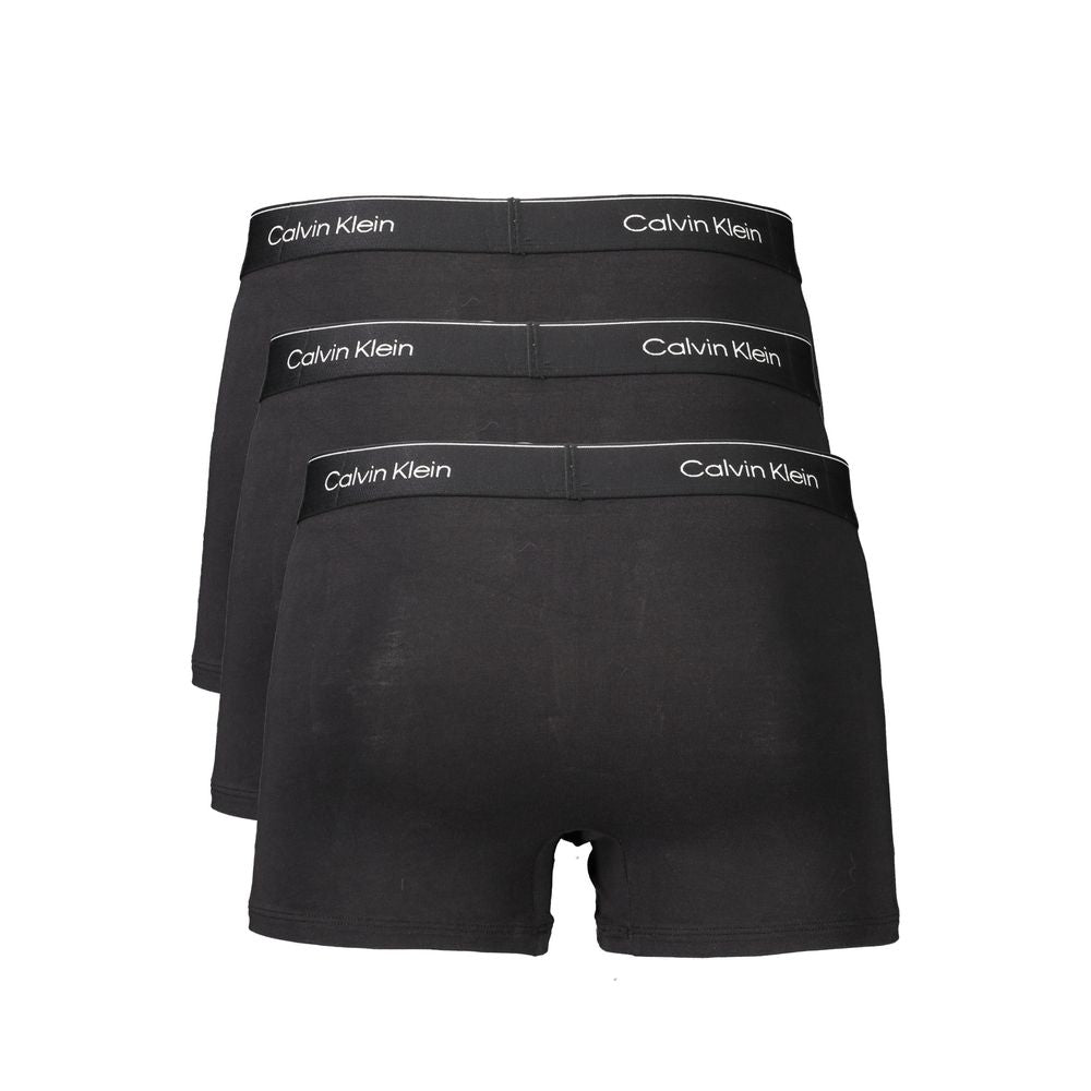 Black Cotton Men Boxer Short Trio