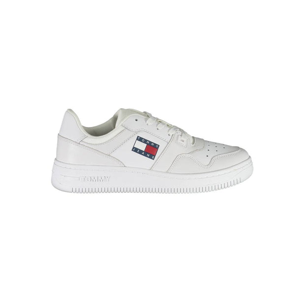 White Polyester Women Sneaker