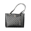 Black Polyethylene Women Handbag