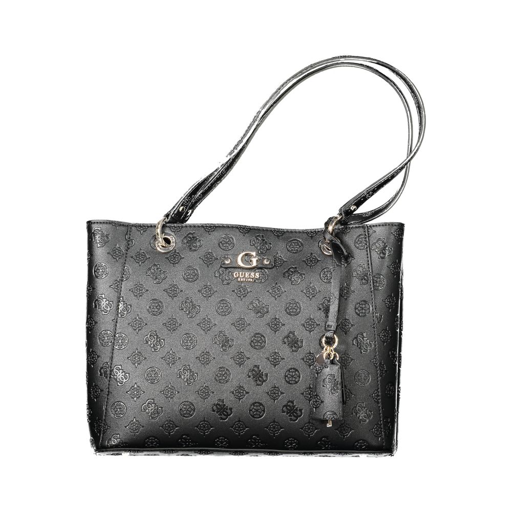 Black Polyethylene Women Handbag