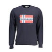 Blue Cotton Men Sweater