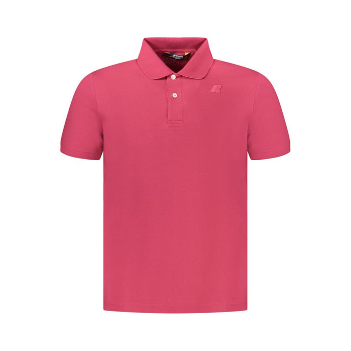 Pink Cotton Men Polo Shirt