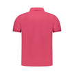 Pink Cotton Men Polo Shirt