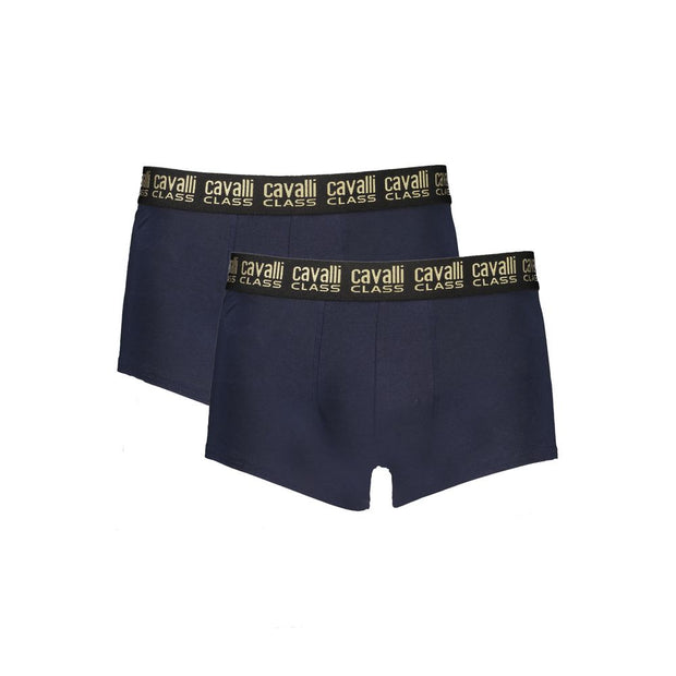 Blue Cotton Men Boxer