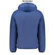 Blue Polyamide Men's Reversible Jacket