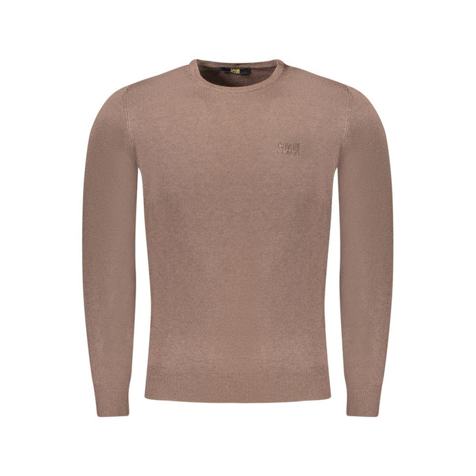 Brown Viscose Men Sweater