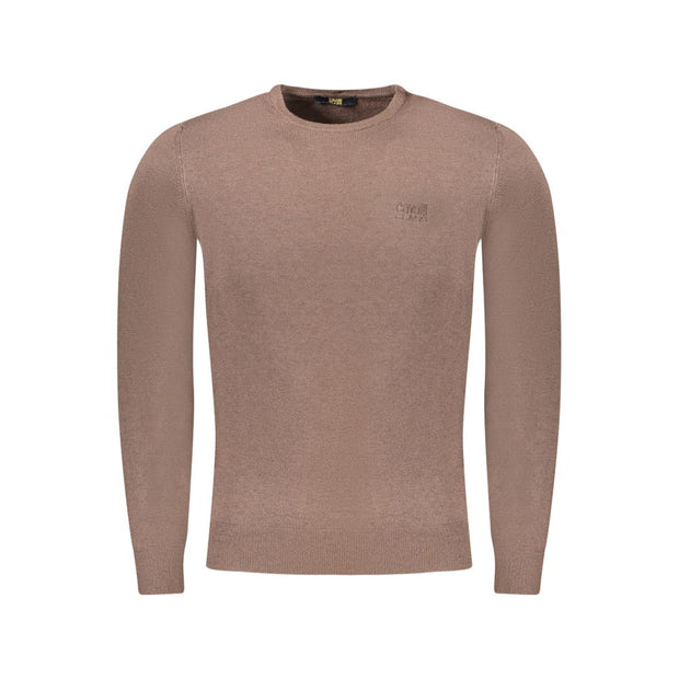 Brown Viscose Men Sweater