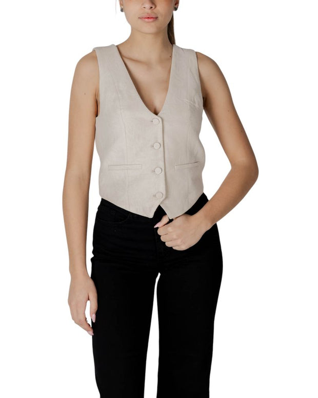 Beige Cotton Vest