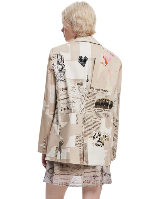 Beige Cotton Suits & Blazer