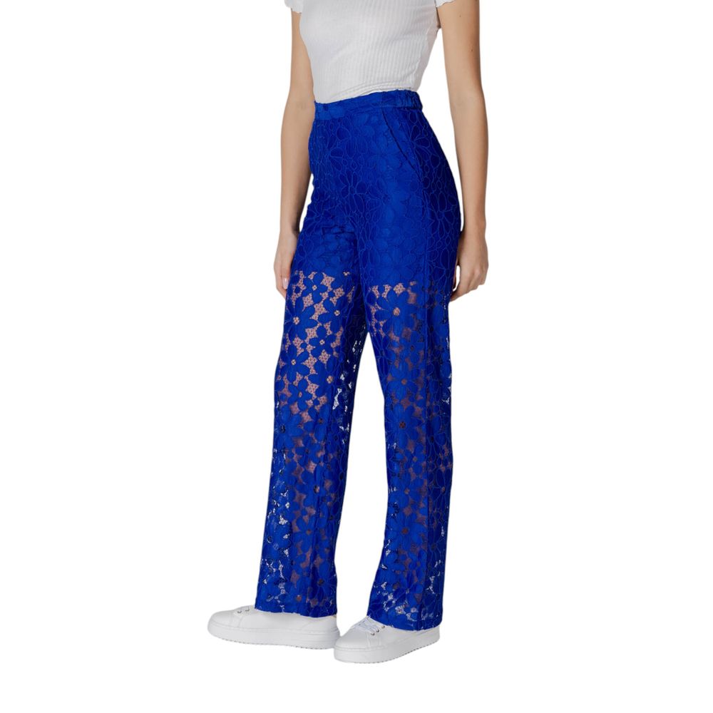 Blue Polyester Jeans & Pant