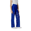 Blue Polyester Jeans & Pant