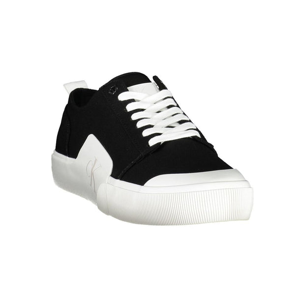 Black Cotton Men Sneaker