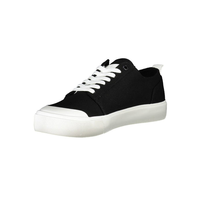 Black Cotton Men Sneaker