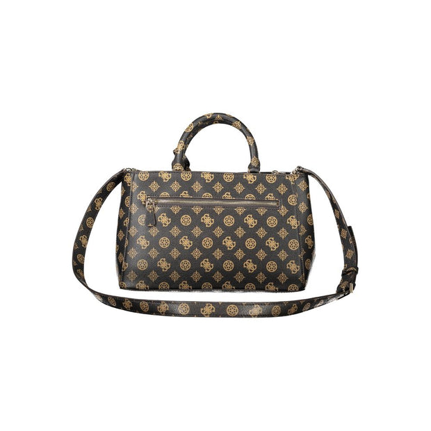 Brown Polyethylene Women Handbag