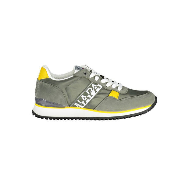 Green Polyester Men Sneaker