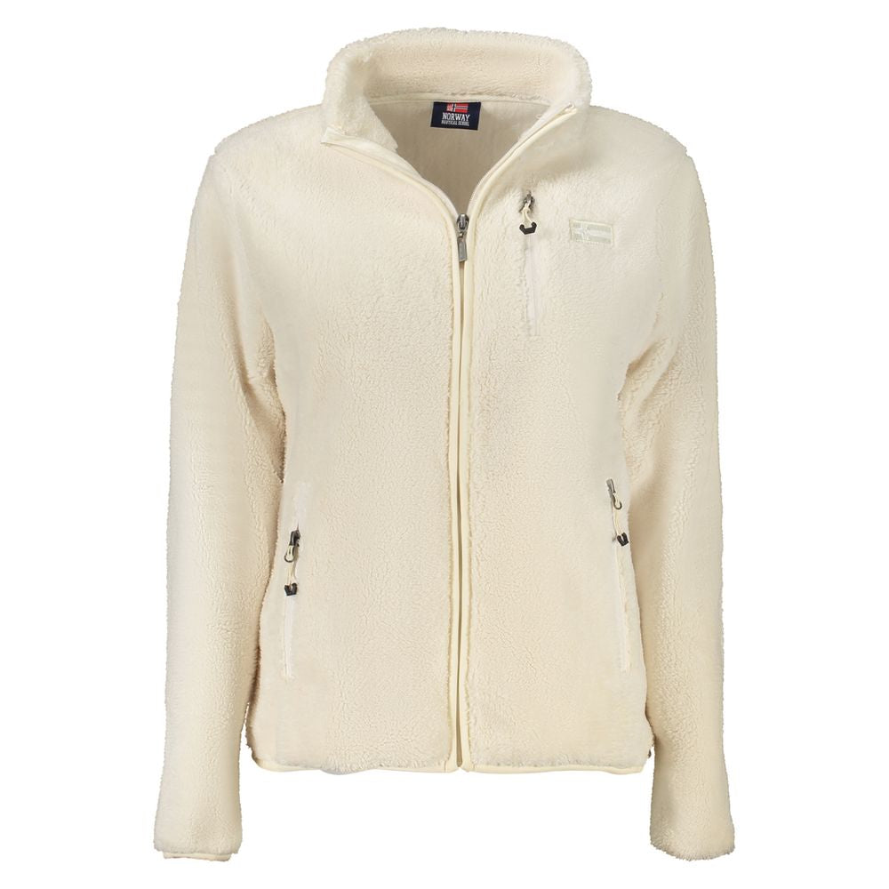 White Polyester Women Jacket