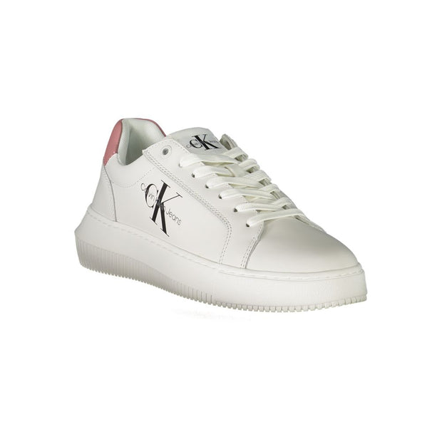 White Polyester Sneaker