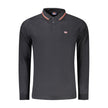 Black Cotton Men Polo Shirt