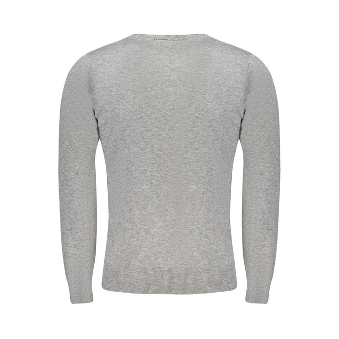 Gray Viscose Men Sweater