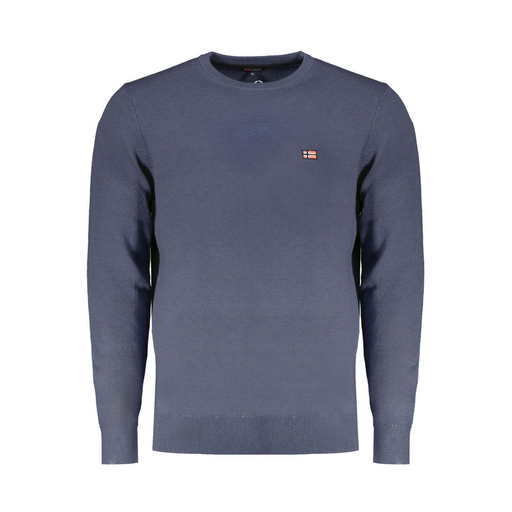 Blue Wool Men Sweater