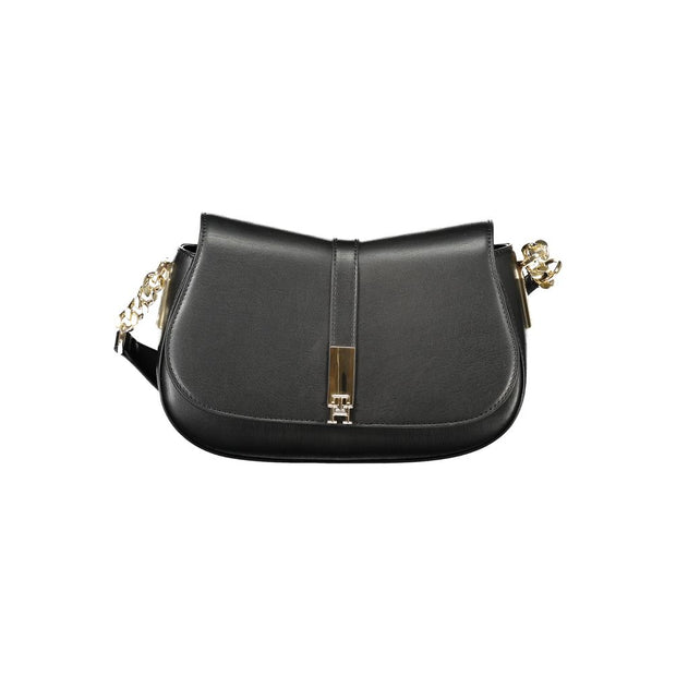 Black Polyethylene Women Handbag