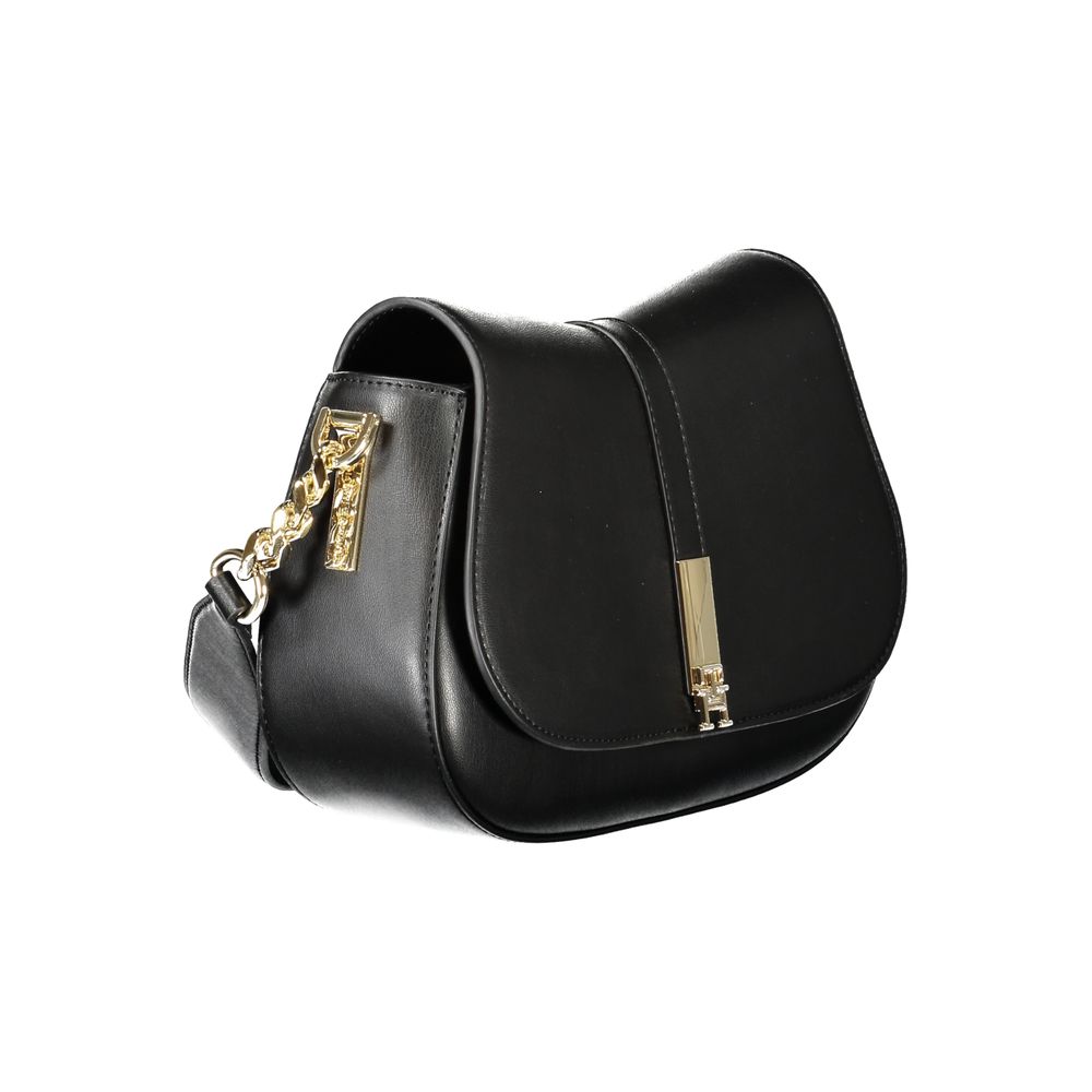 Black Polyethylene Women Handbag