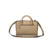 Beige Polyethylene Women Handbag