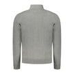 Gray Polyamide Mens Cardigan