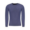 Blue Viscose Men Sweater