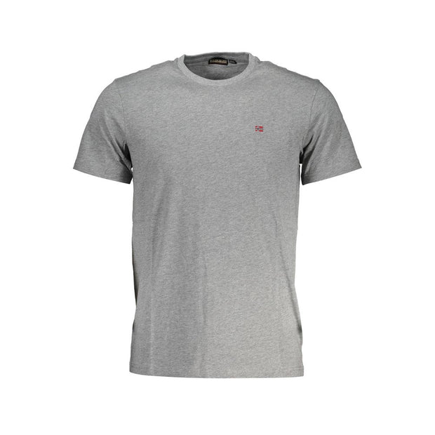 Gray Cotton Men T-Shirt