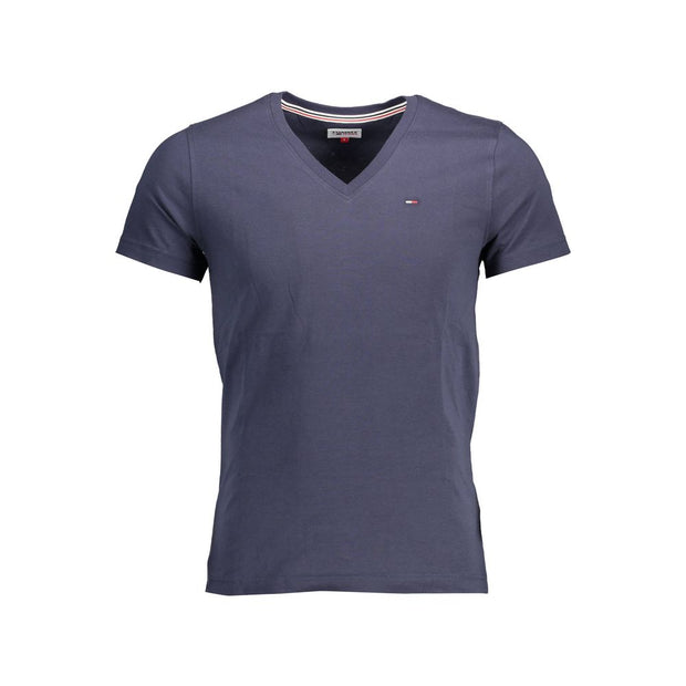 Blue Cotton Men T-Shirt