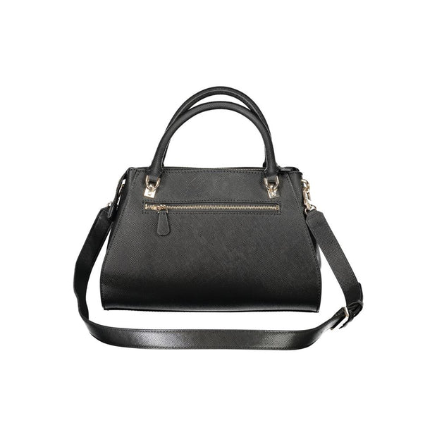 Black Polyethylene Women Handbag