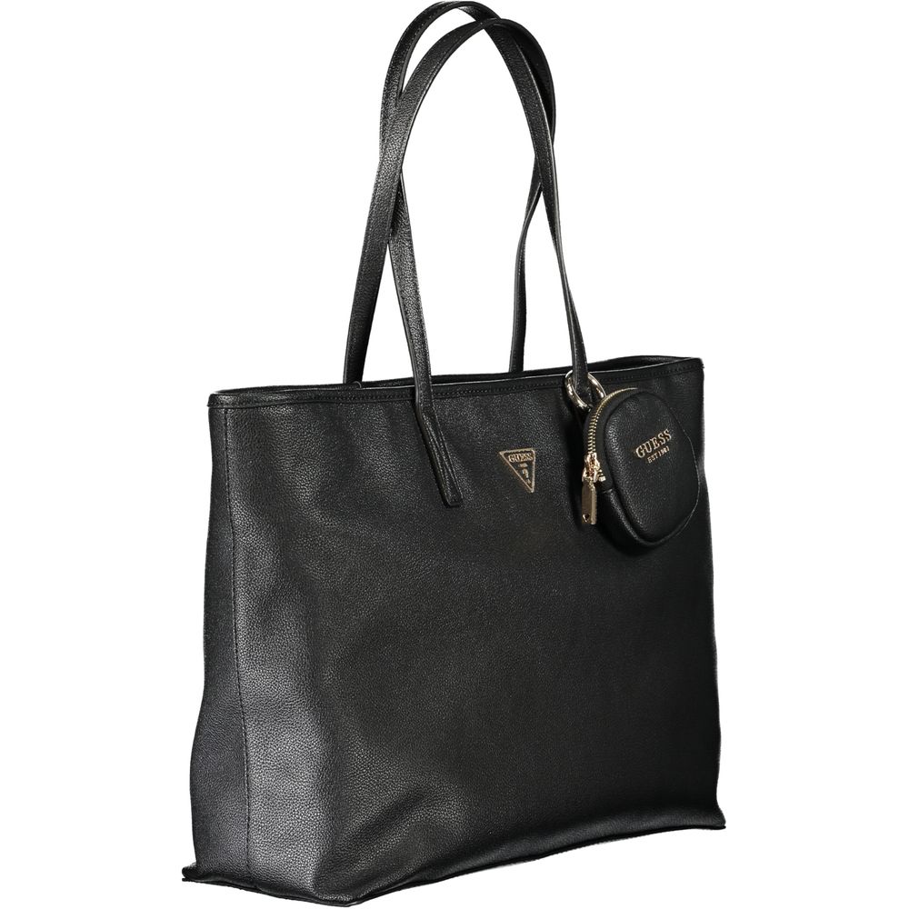 Black Polyethylene Women Handbag