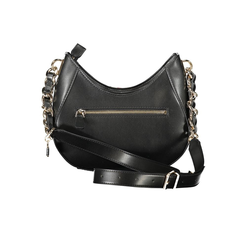 Black Polyethylene Women Handbag