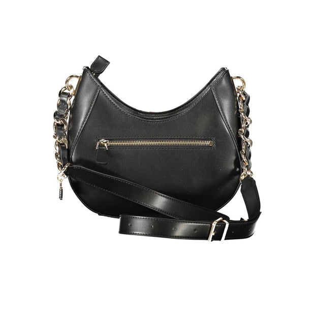 Black Polyethylene Women Handbag