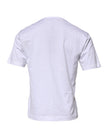 White Logo Tape Cotton Crew Neck T-shirt