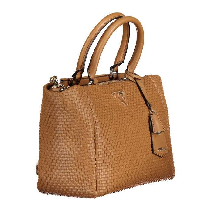 Brown Polyethylene Women Handbag