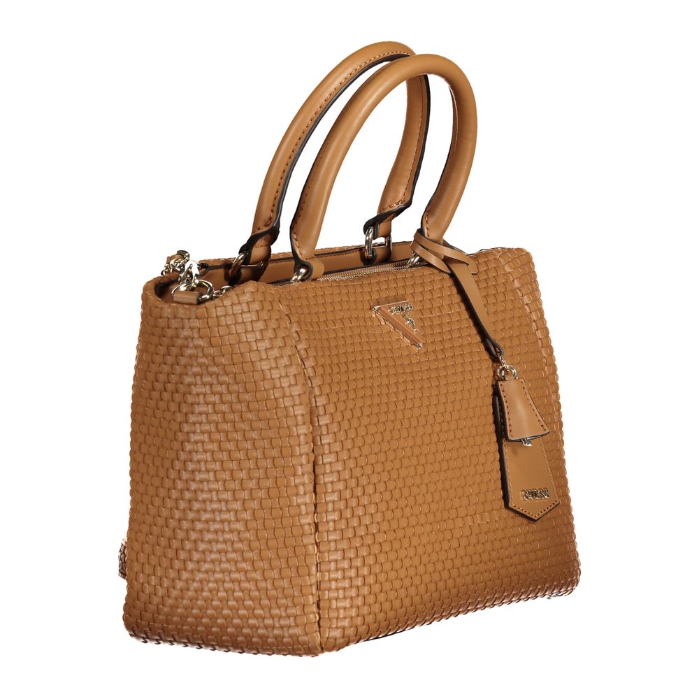 Brown Polyethylene Women Handbag