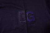 Navy Blue DG Logo Cotton Crew Neck T-shirt