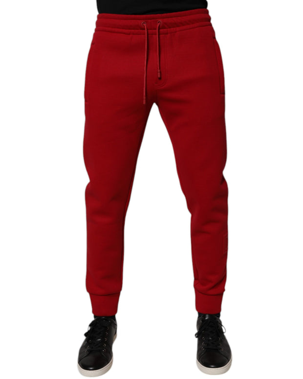 Red Cotton Jogger Jogging Pants