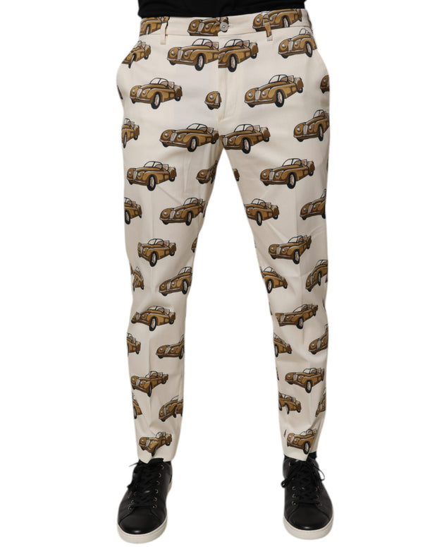 Off White Cars Cotton Skinny Men Denim Jeans