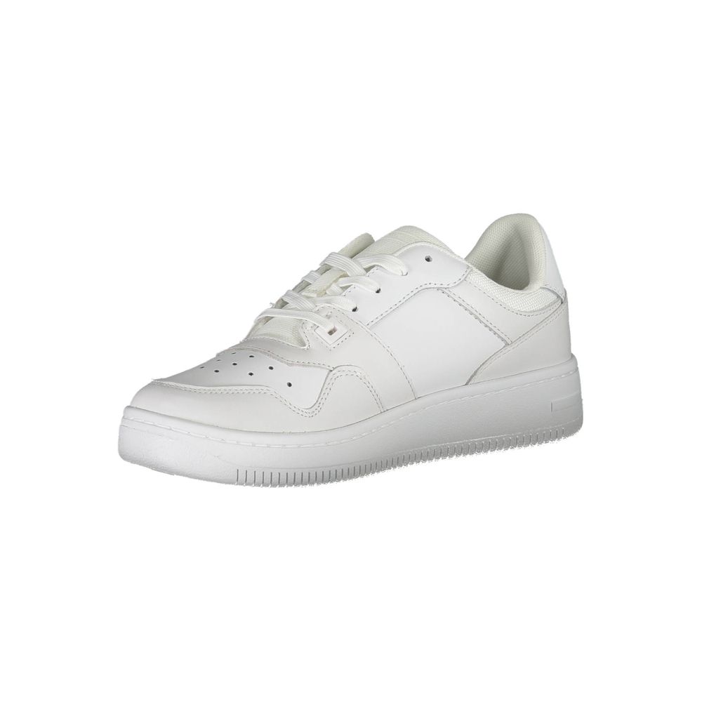 White Polyester Women Sneaker