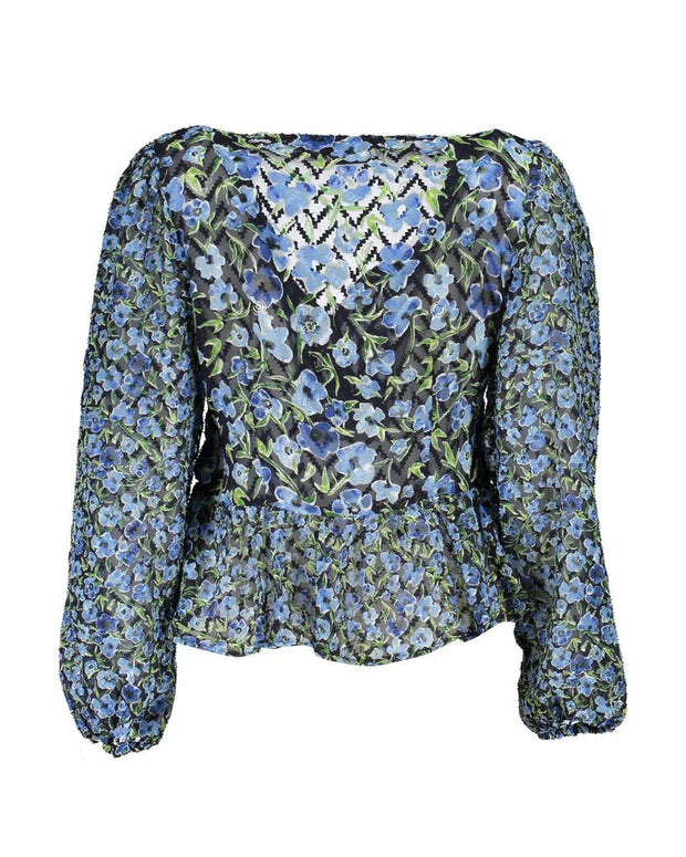 Blue Polyester Sweater