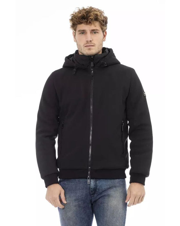 Black Polyester Hoodie
