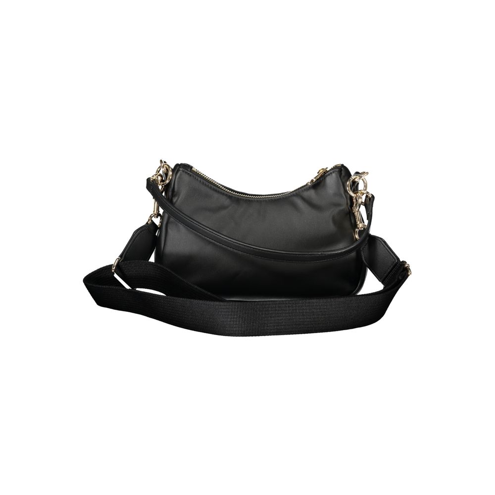 Black Polyester Women Handbag