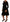 Black Knitted Wool Sheath Long Sleeves Dress