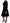 Black Knitted Wool Sheath Long Sleeves Dress